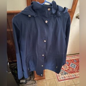 Women's Navy Blue Hooded Jacket